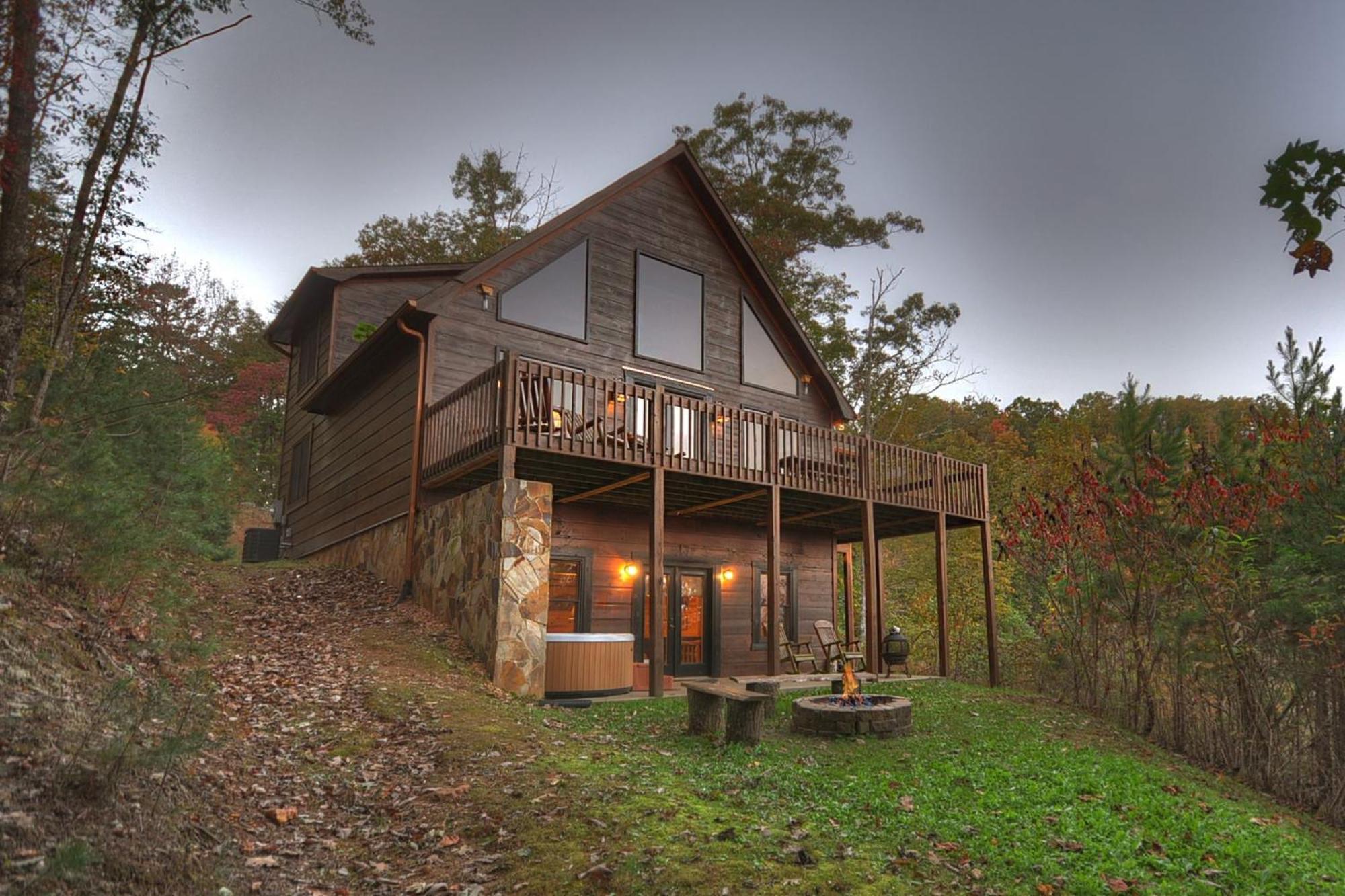 The View Sweeping Mountain Views Gas Fireplace Game Room Hot Tub Blue Ridge Buitenkant foto